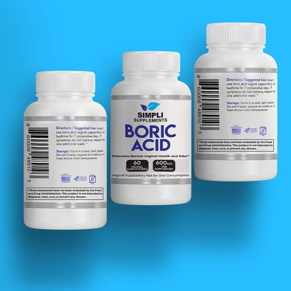 60 supositorios de ácido bórico Tratamiento natural