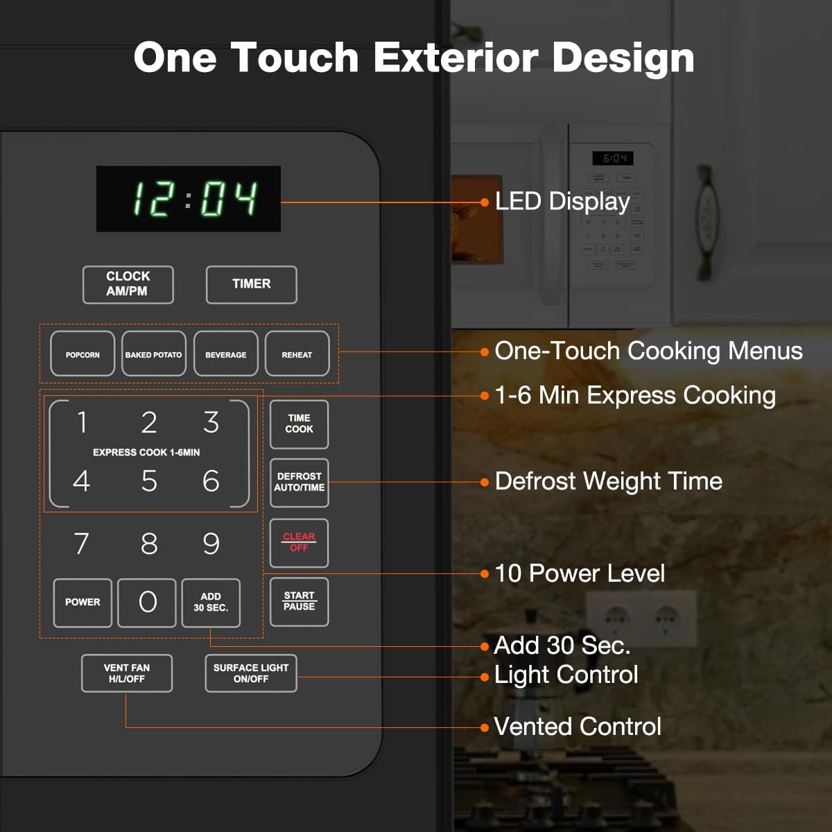 Microondas sobre la estufa thermomate 1.6 Cu. Ft. 1000W, 300 CFM