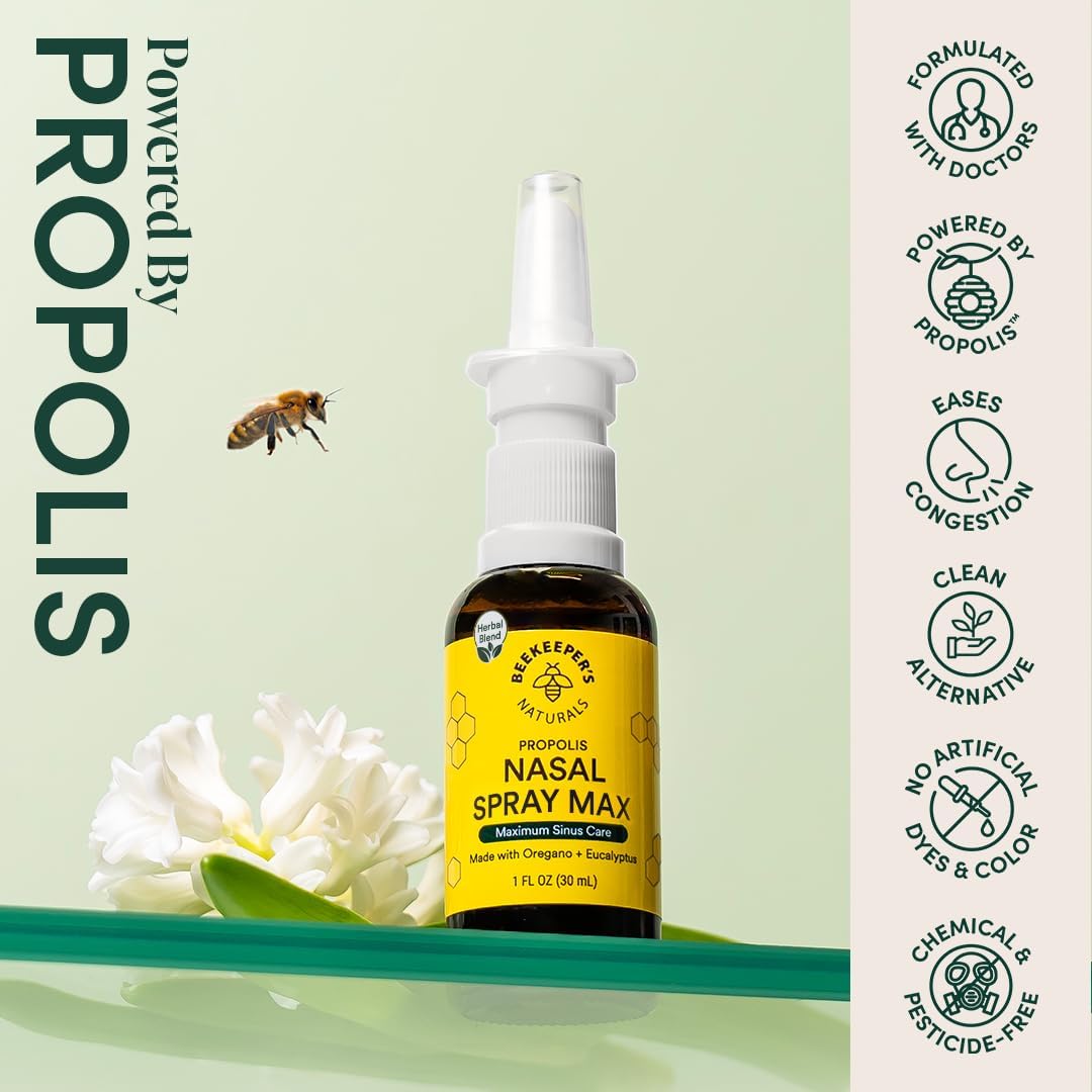 Spray Nasal de Propóleos Beekeeper's Naturals, Alivio Max 1 fl oz