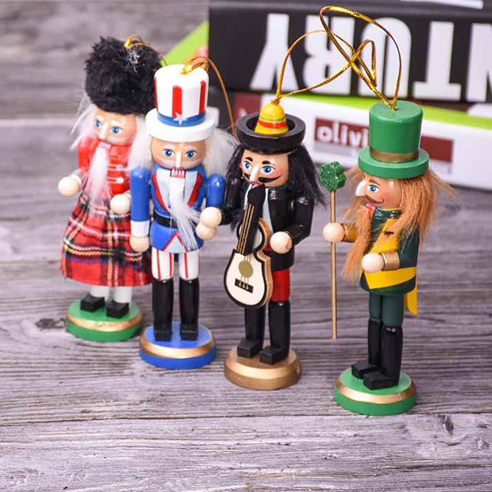 Adorno Navideño Nutcracker de Madera BlueSpace, 5'' 5 Piezas