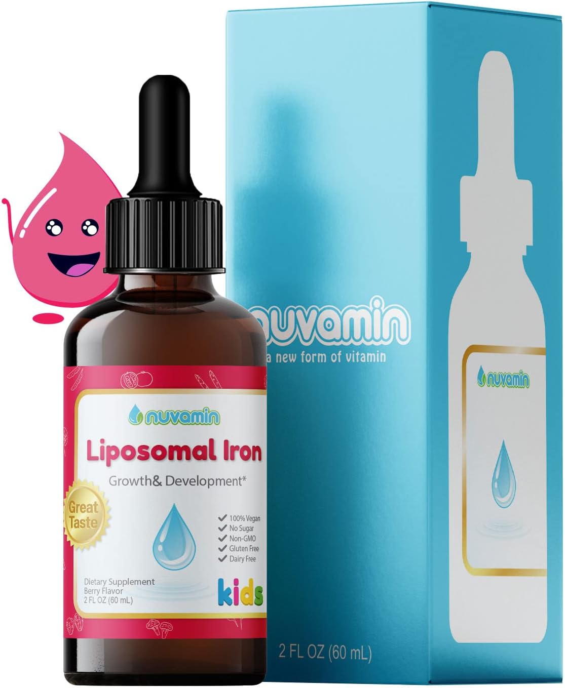 Suplemento Gotas de hierro liposomal líquido para bebés