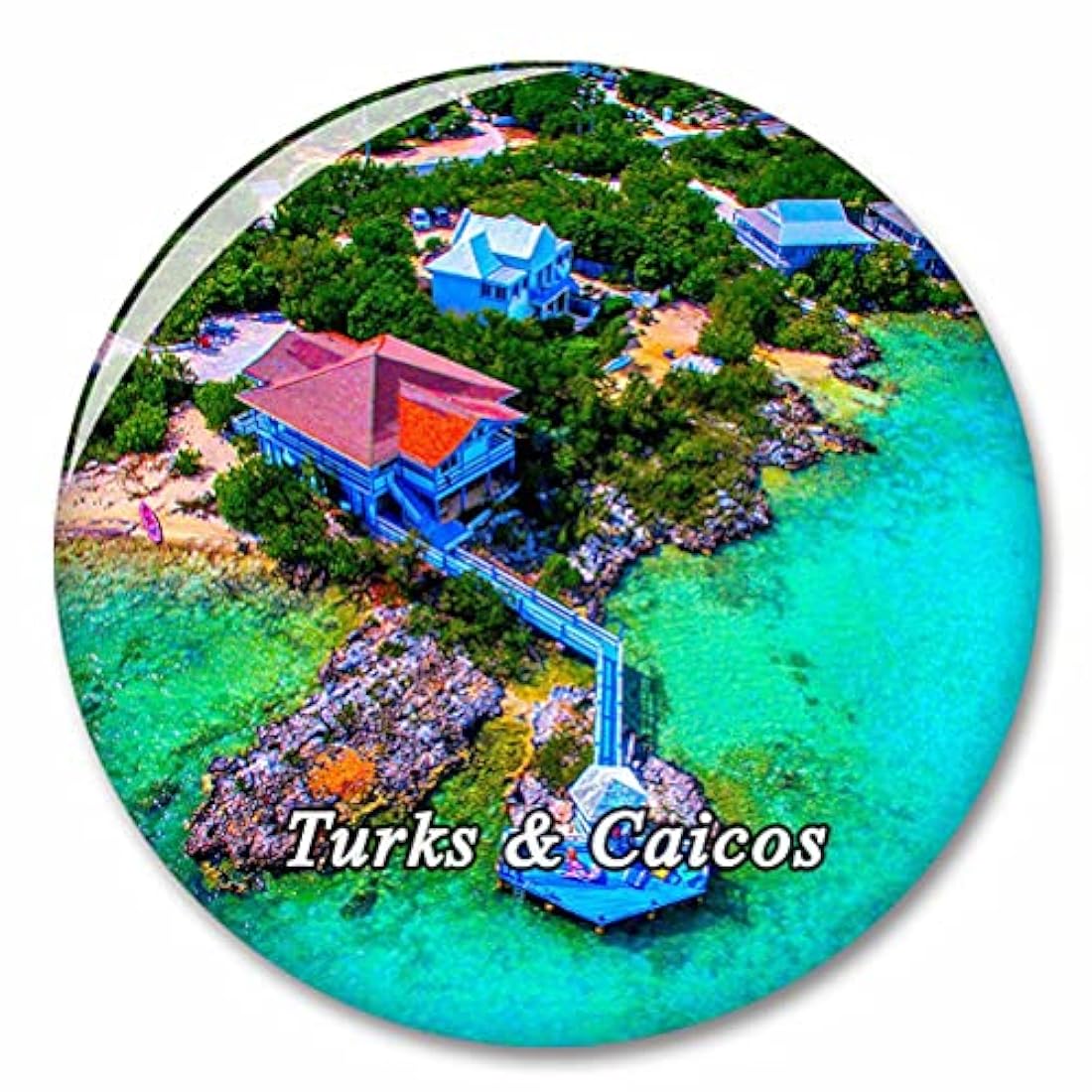 Imán decorativo con destapador de las Islas Turcas y Caicos