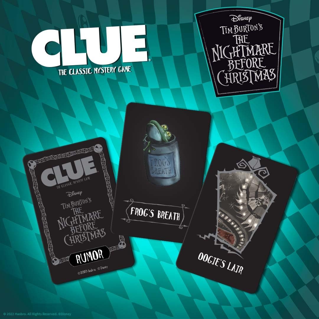 Juego de Clue: Disney El extraño mundo de Jack, personajes icónicos