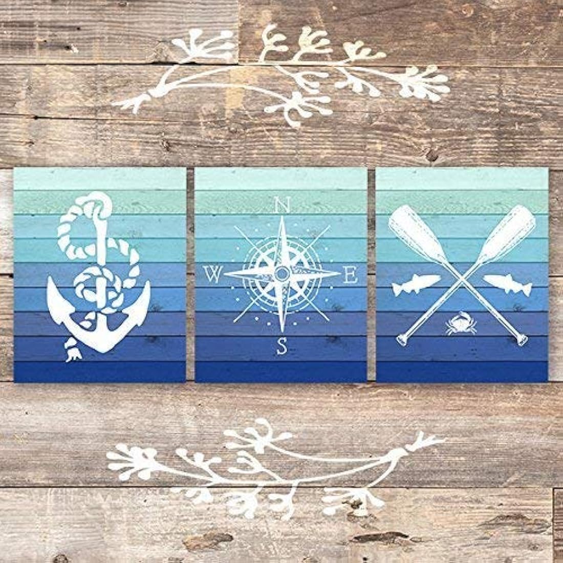 Impresiones de arte náutico juego de 3 Sin marco 8x10