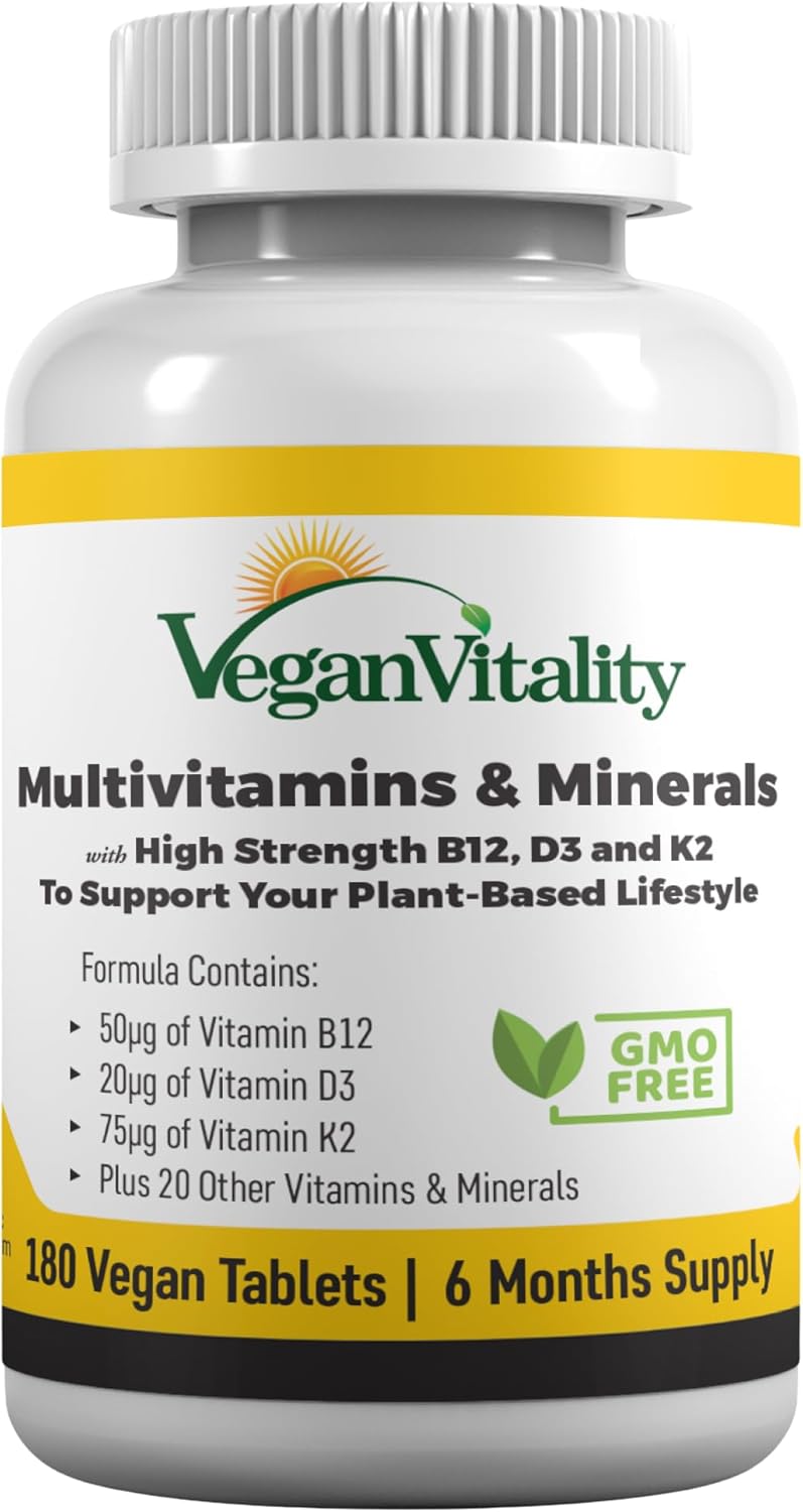 Suplemento Multivitamínicos y minerales veganos con vitamina
