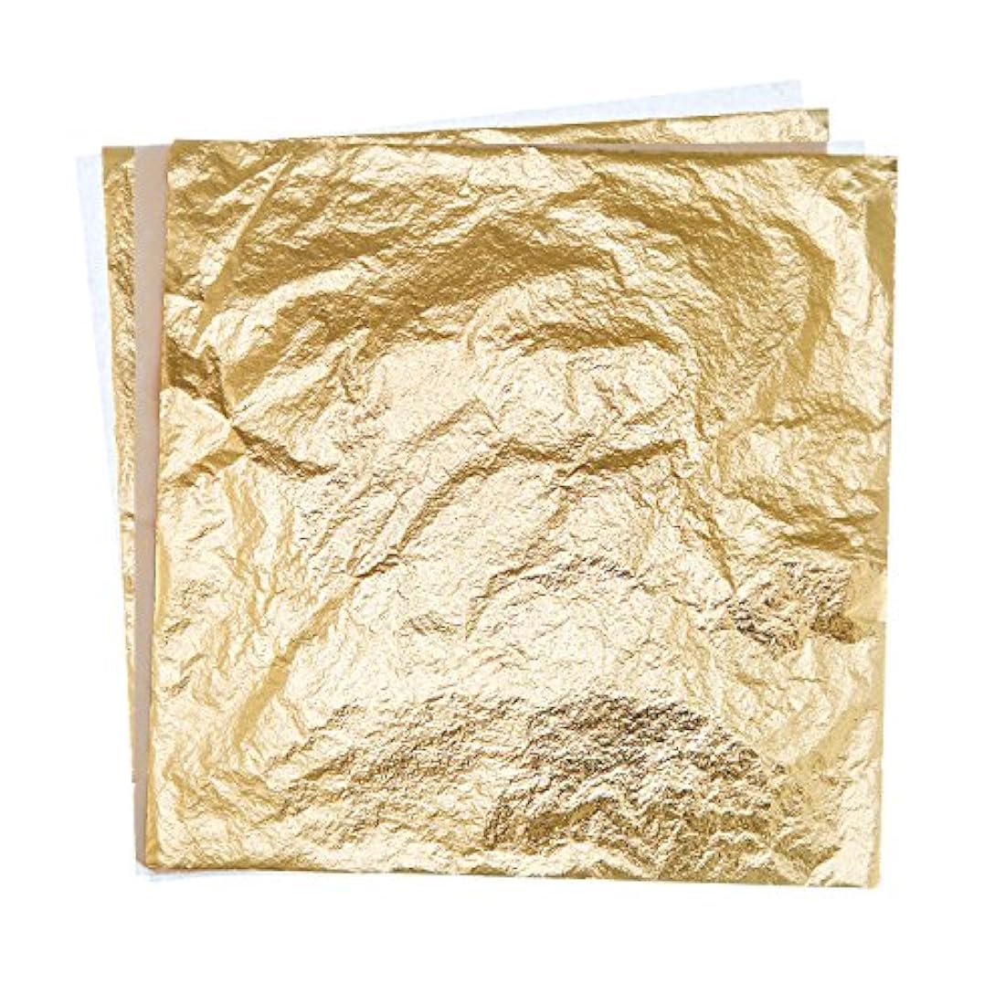 100 hojas imitación láminas de oro para decoración, arte, manualidades, tamaño 5.5 x 5.5 pulgadas, de Bememo