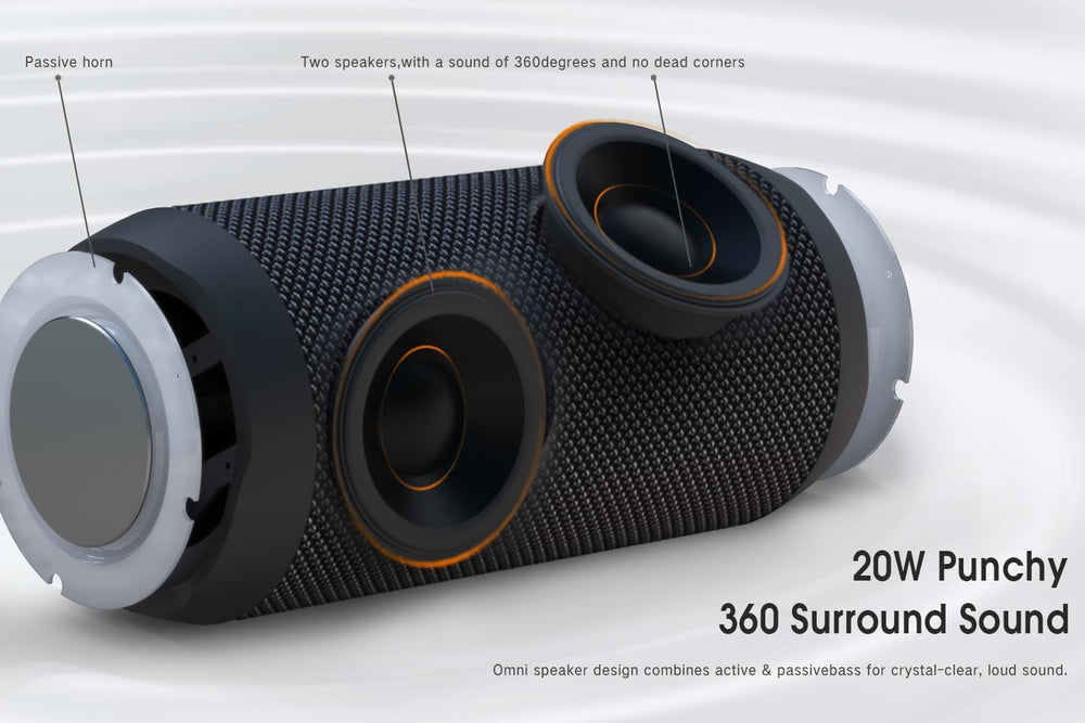 Altavoz Bluetooth Portátil EDUPLINK, Impermeable IPX7, Verde