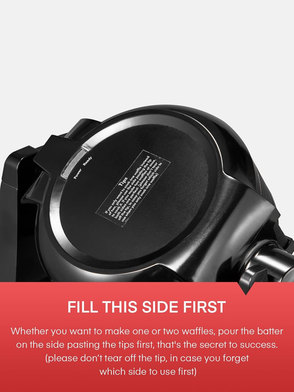 Máquina de Waffles, 1400W, Placas Antiadherentes, Modelo 180°