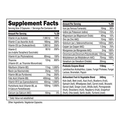 Multivitaminico 120 Cápsulas vegetales