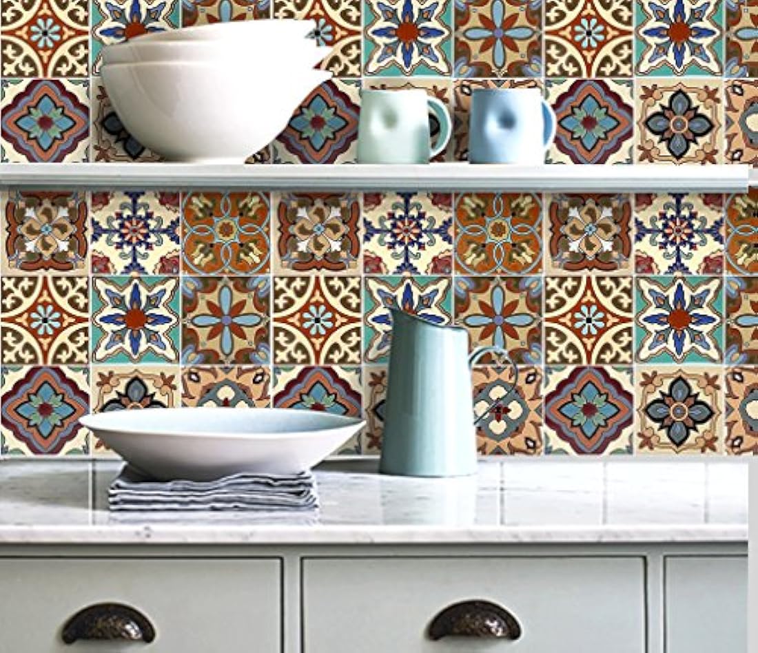 24 pcs Pegatinas para azulejos en vinilo (4.25x4.25)