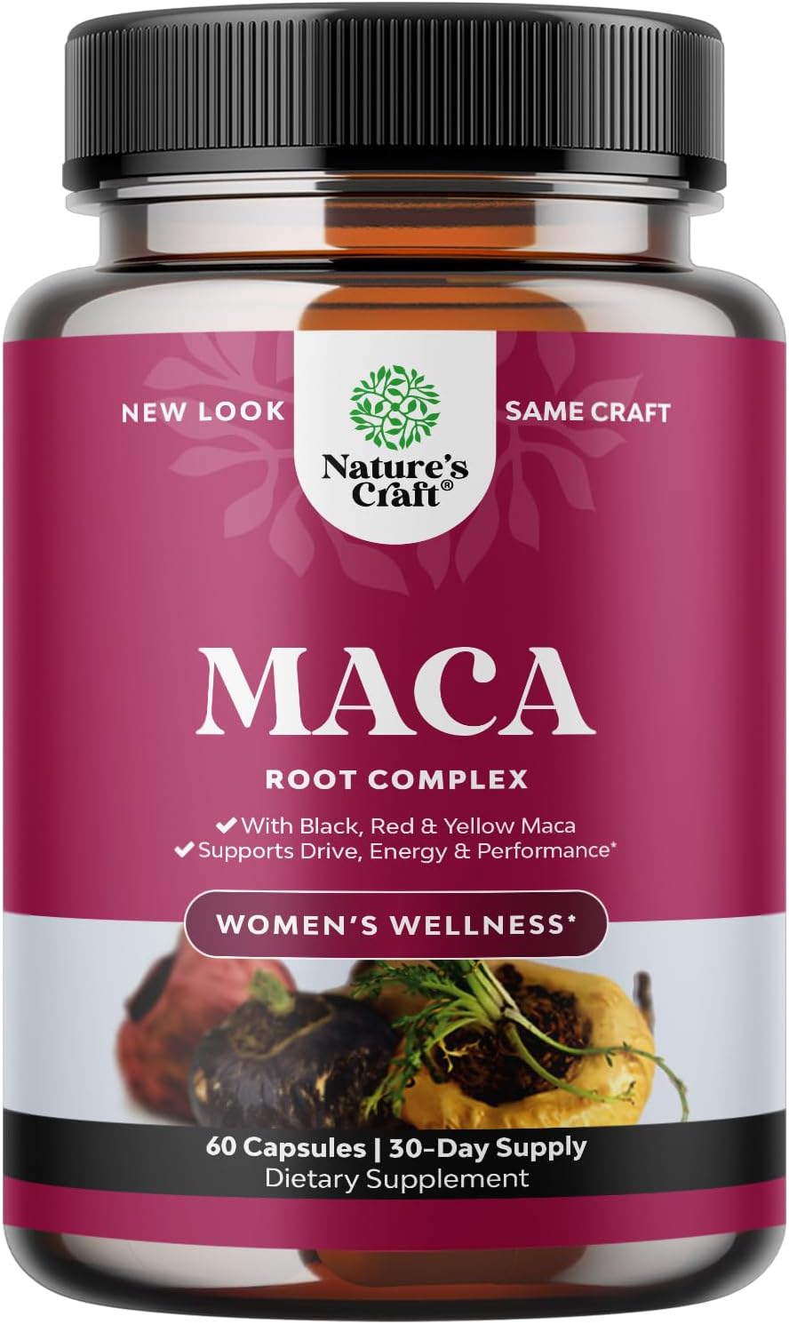 Cápsulas de raíz de maca para mujeres equilibrio hormonal