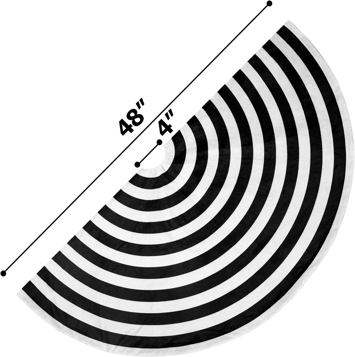 Funda para árbol de Navidad Yuboo, 48 pulgadas, diseño espiral