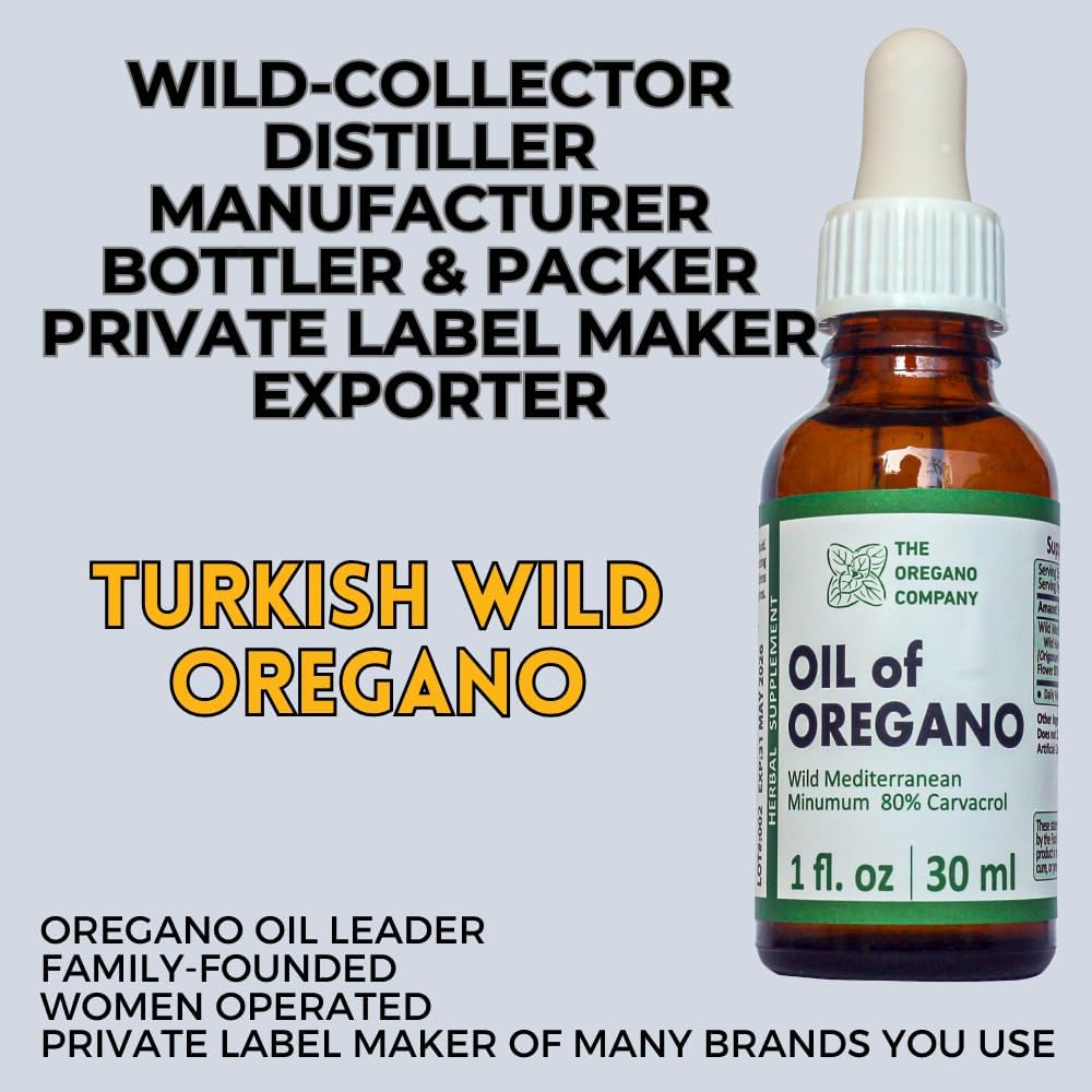 Aceite de Orégano de The Oregano Company, 30ml, Vegano, Alto Carvacrol