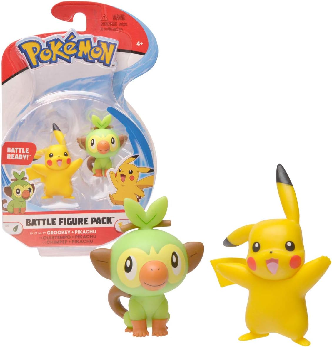 Figuras de Acción Pokémon - Pikachu y Grookey 2 Pulgadas