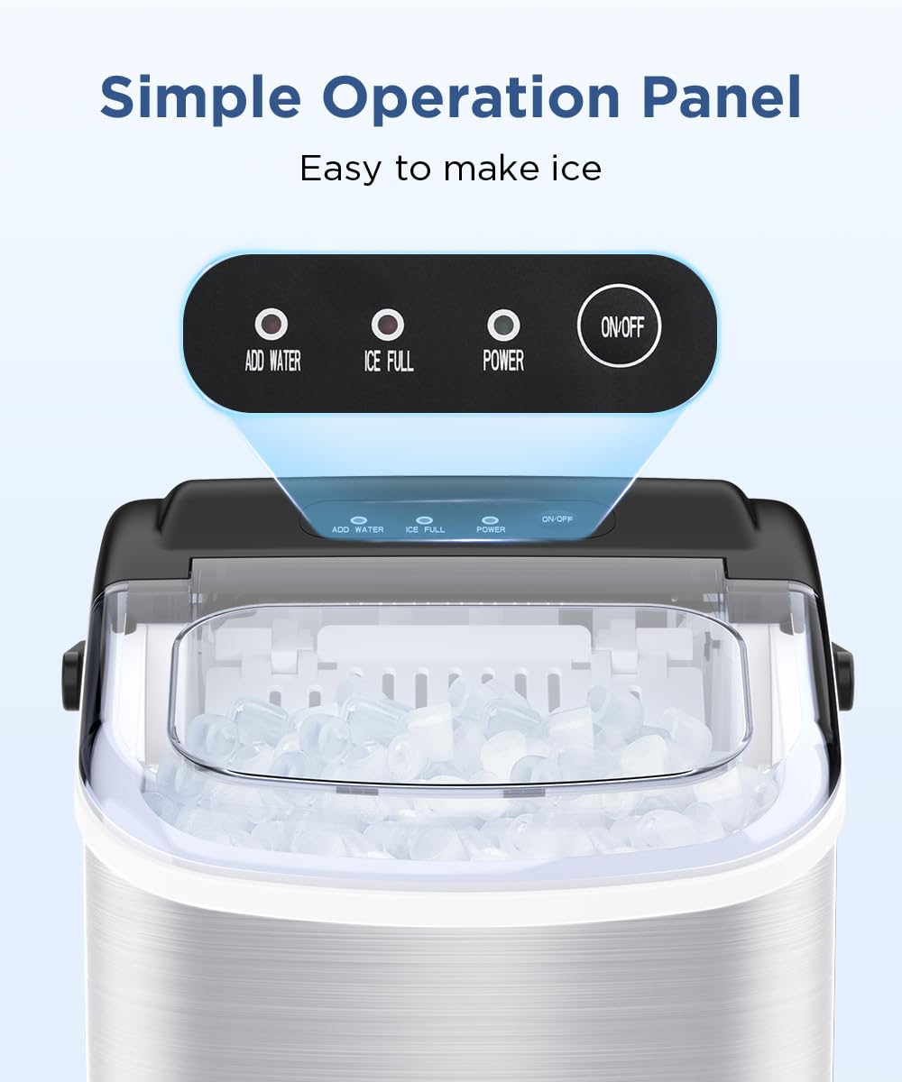 Máquina para hacer hielo portátil, Plateado Z5812SH COWSAR