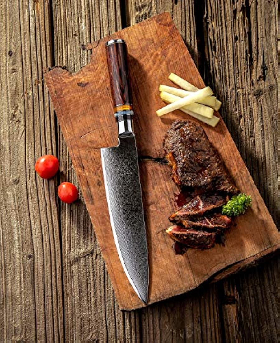 Cuchillo de cocinero FANTECK VG10 Damasco profesional