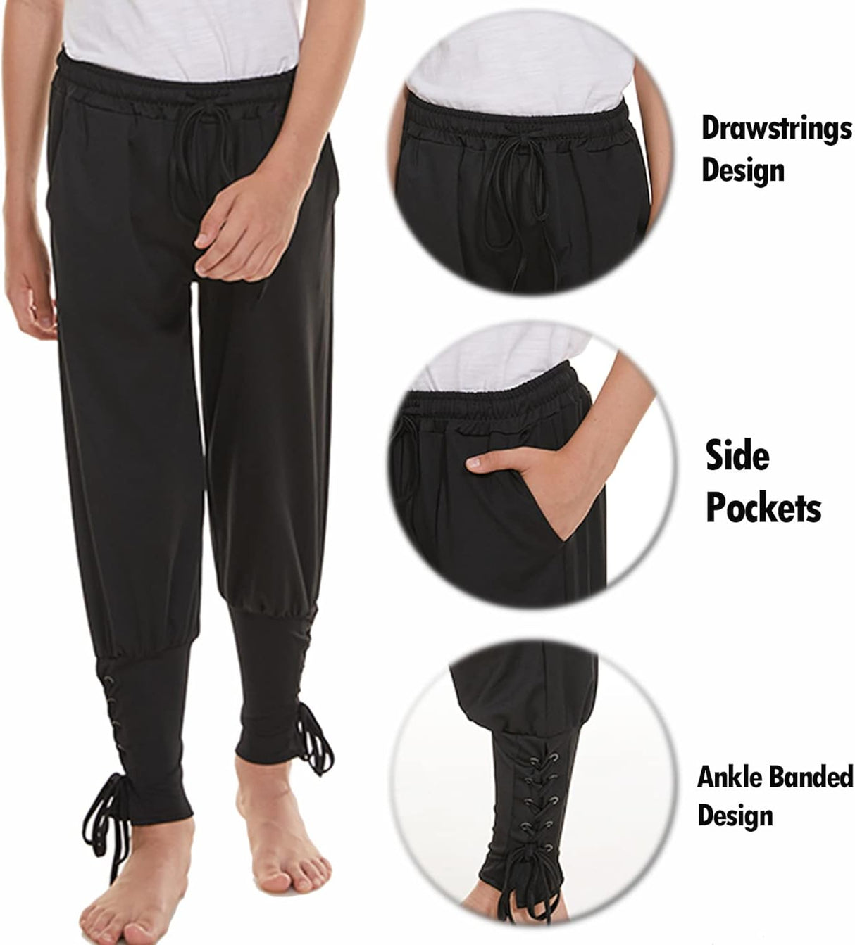 Disfraces de Pantalones de pirata medievales talla 2 a 3T