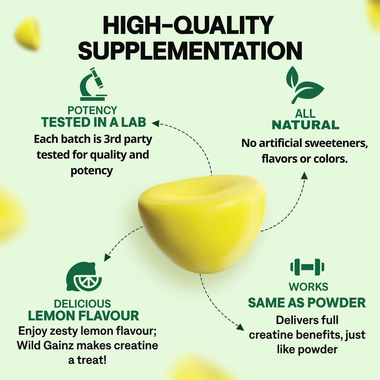 Gomitas de Creatina Monohidrato 5000mg, Vegan, USA, 150 unidades