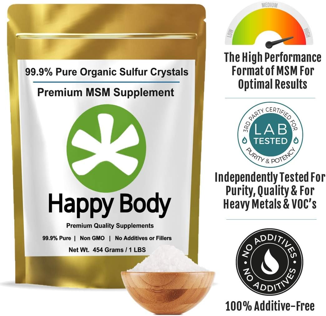 Cristales orgánicos azufre 99% puro Suplemento MSM premium