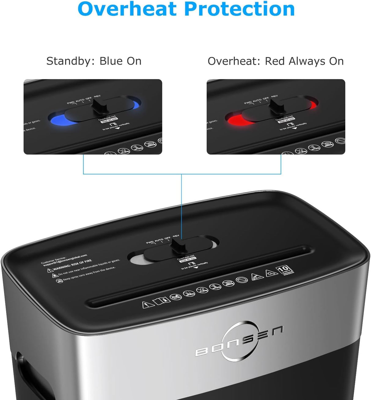 BONSEN Destructora de papel 10 hojas, P-4, S3201