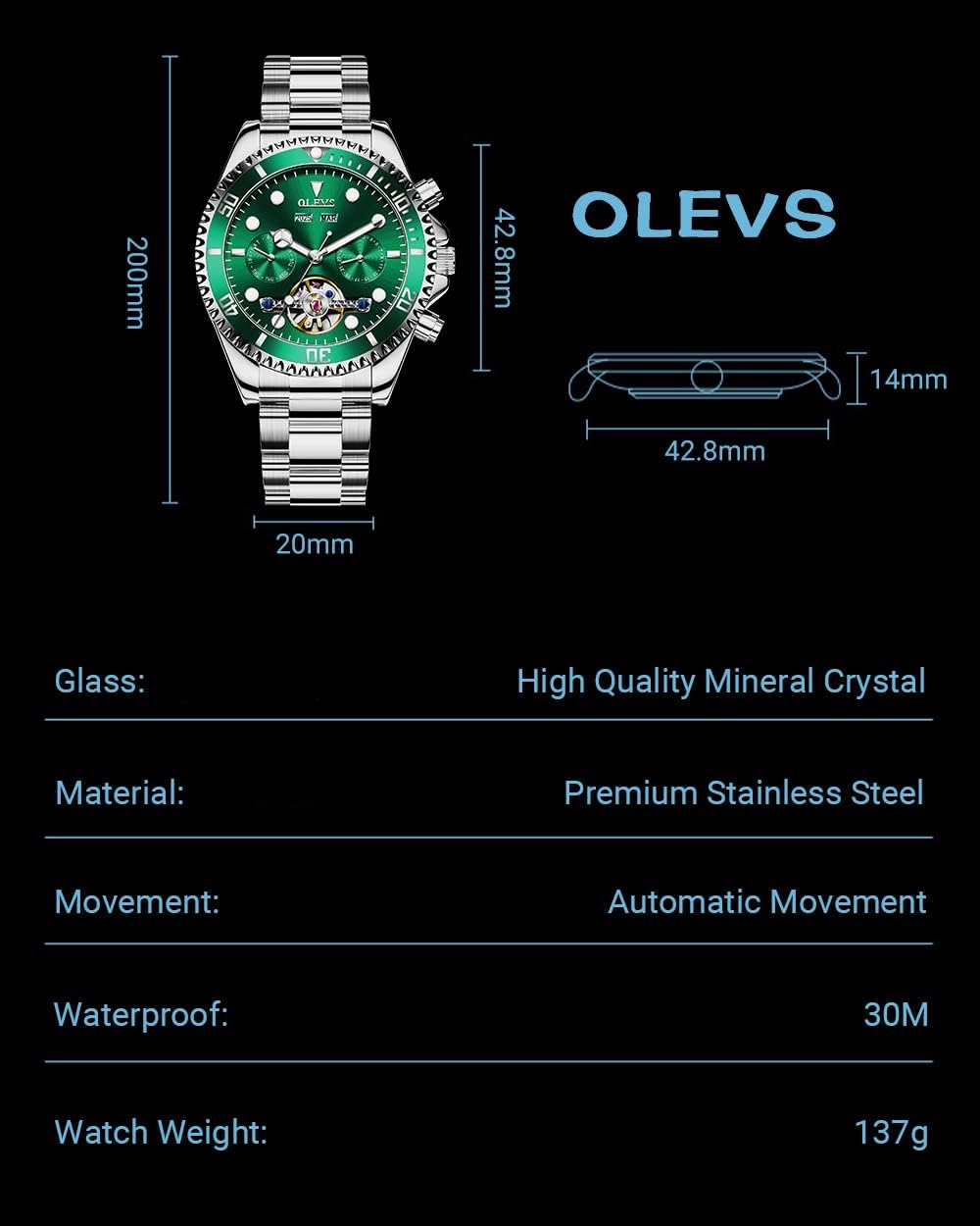 Relojes para hombre automáticos de lujo analógicos Timex