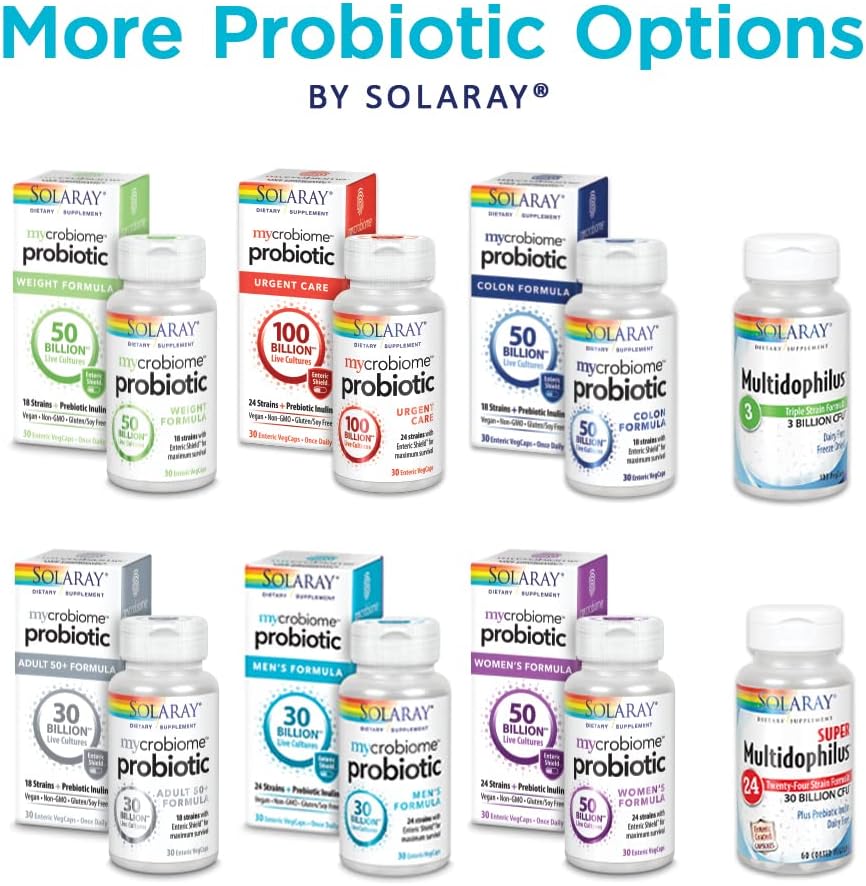 SOLARAY Probiótico Multidophilus 24 Cepas 30B CFU 30 Cajas