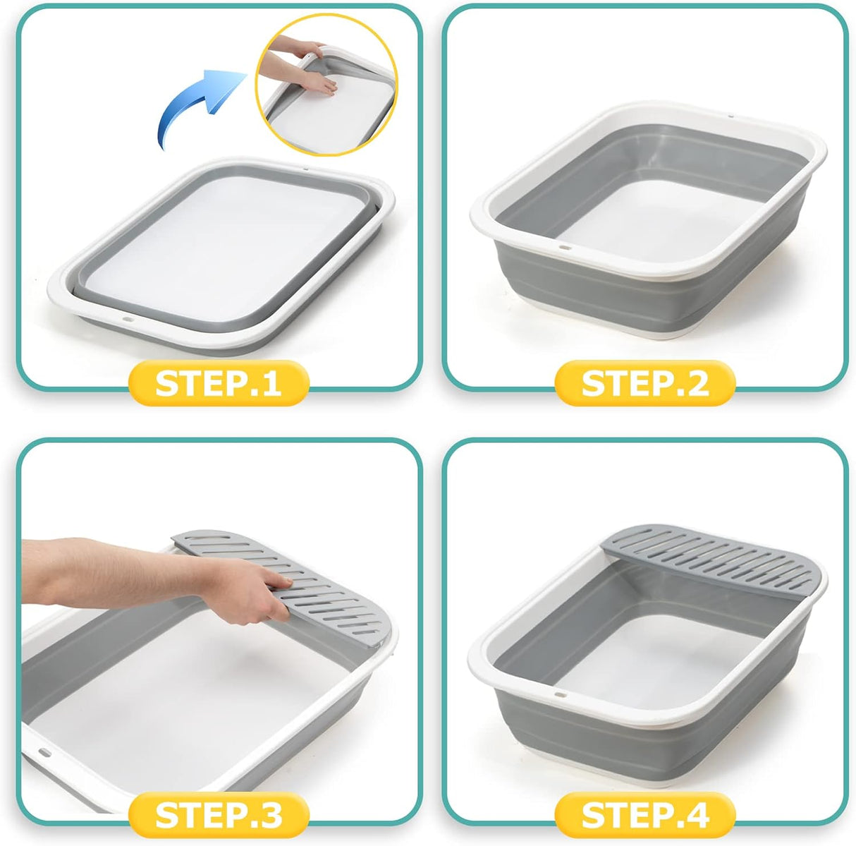 Caja de arena para gatos con parte superior TomteNisse