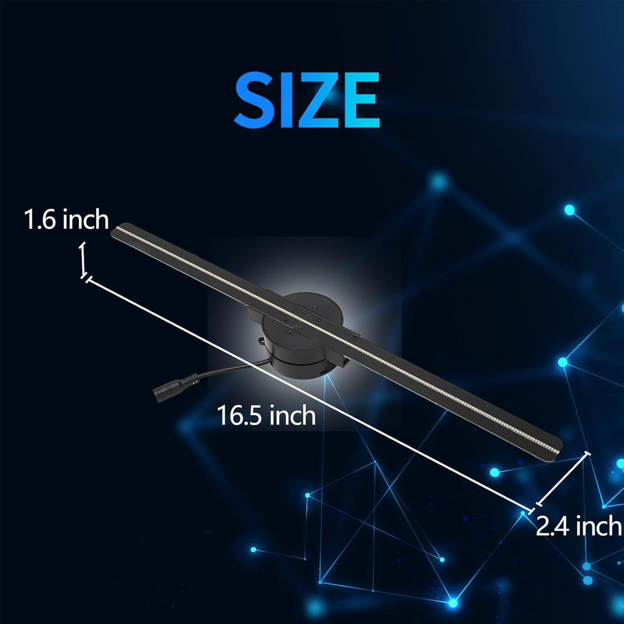 Ventilador Holográfico 3D, 16.5in, Proyector LED 224, Modelo 3D