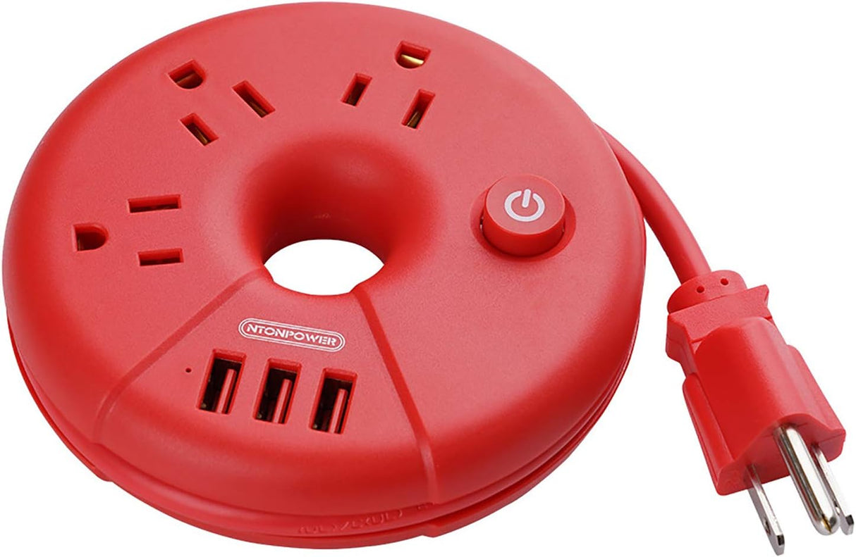 NTONPOWER - Tira de alimentación USB, estación de carga Rojo