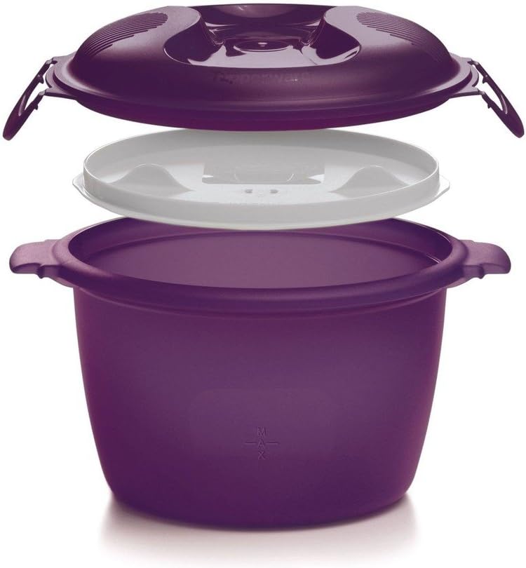Cocedor de Arroz Microondas Tupperware 3L 12 Tazas Modelo Grande
