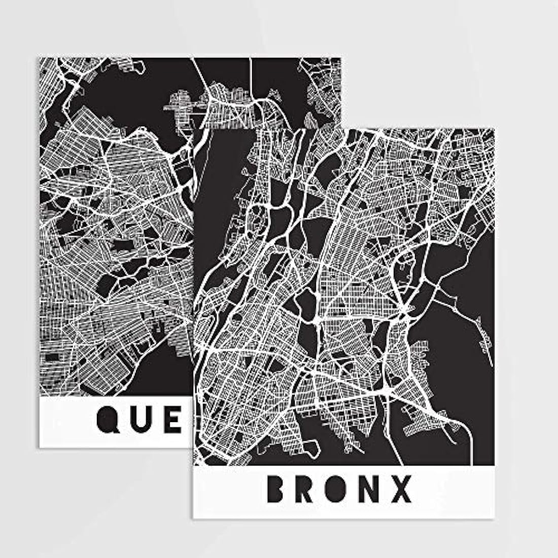 Arte de pared de la ciudad de Nueva York Blanco y negro