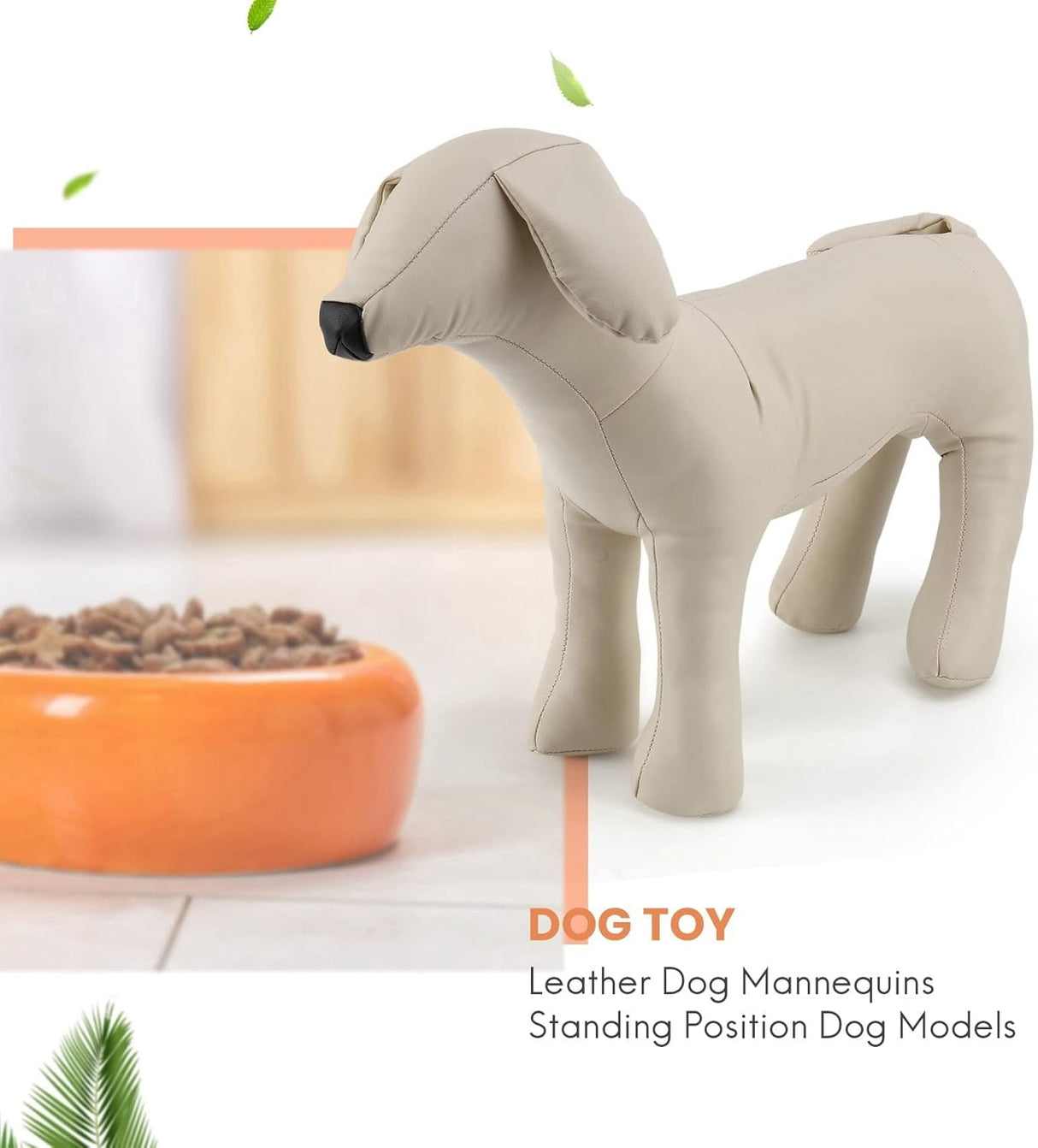 Maniquí de perro de piel, modelo M, para exhibición de mascotas