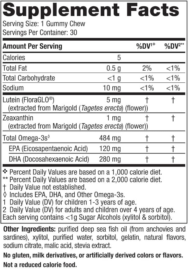 Suplemento Nordic Naturals Gomitas de salud ocular para niño