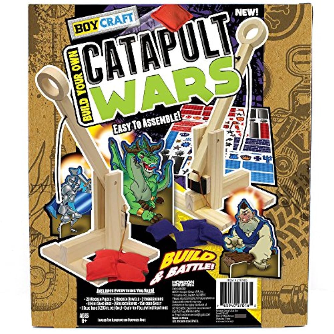 Kit para construir y luchar con 2 catapultas