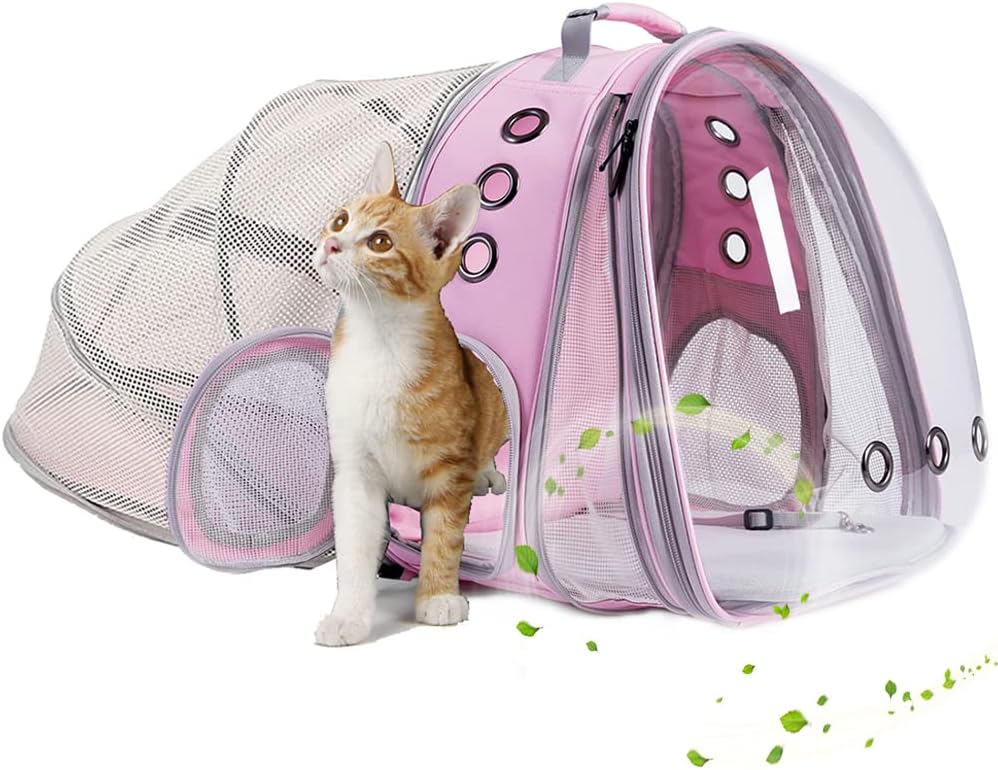 Mochila Transportadora Expandible para Gatos y Perros, 20 lbs