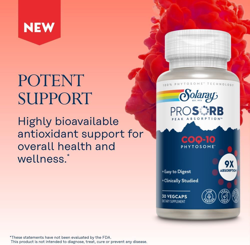 Solaray CoQ10 Phytosome - 200mg, Vegan, 30 VegCaps