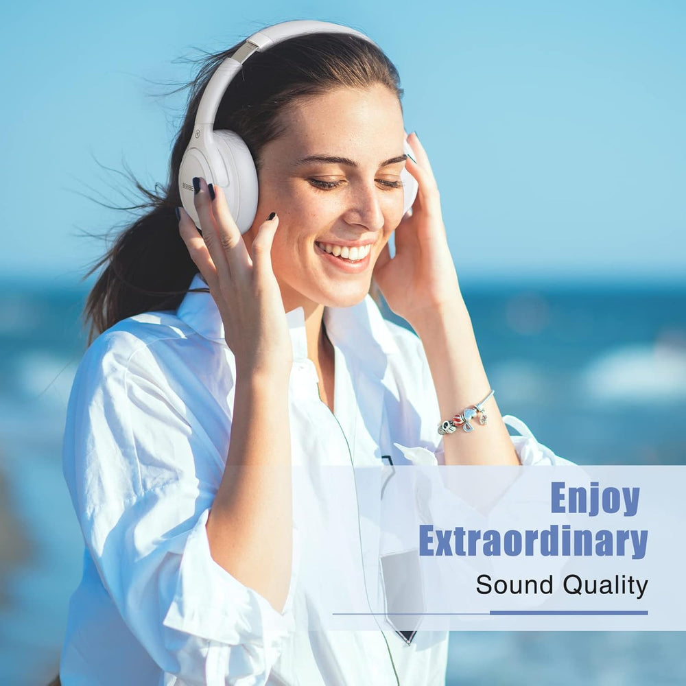 Auriculares Bluetooth Over Ear, BERIBES, 65H Autonomía, HiFi