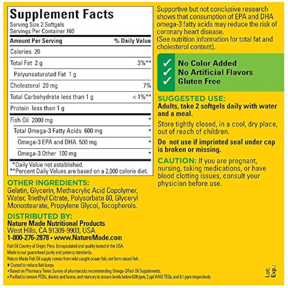 Aceite de pescado Burp-less de Nature Made, Bluezone Mall