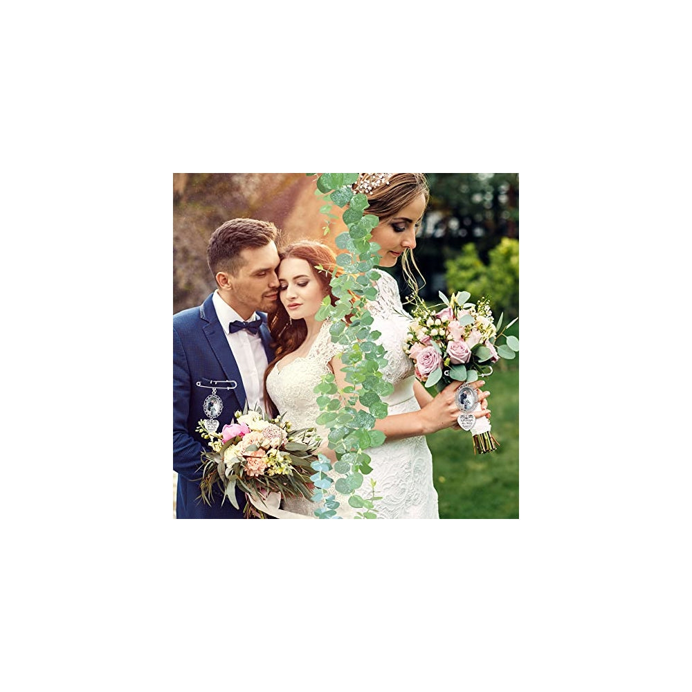 Juego de 2 dijes para ramo de boda, encaje individual.