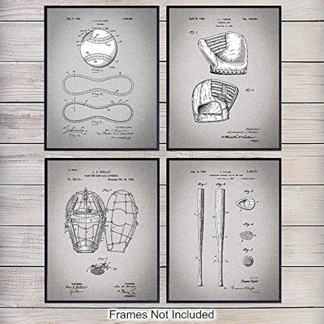 Impresiones de arte de patente de béisbol