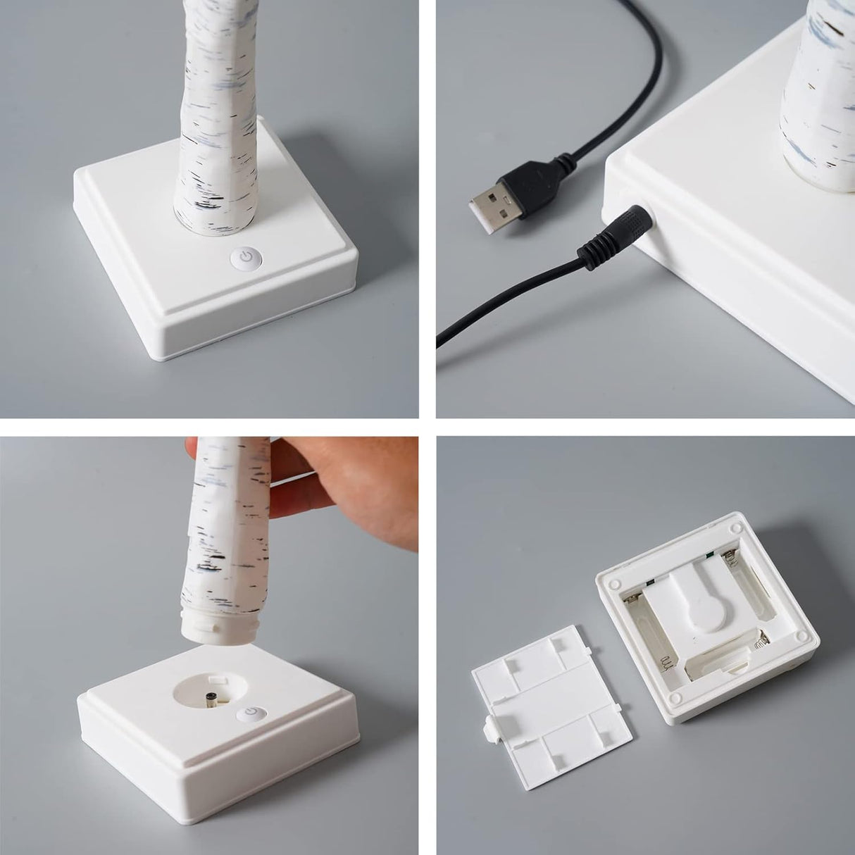 Árbol de Luz LED de 2 pies, con 24 luces, decoración navideña