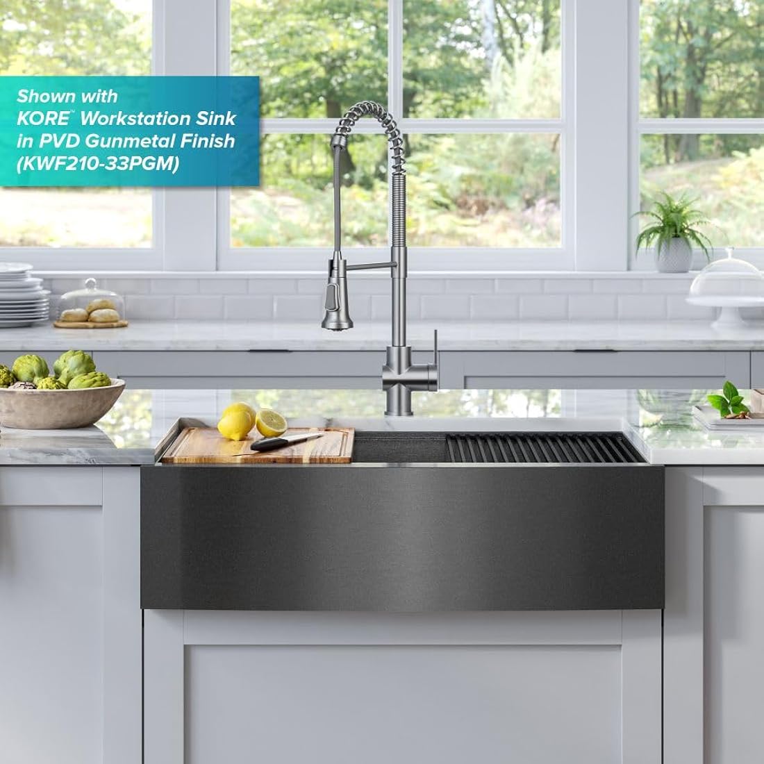 Grifo de cocina comercial de latón KPF-1691SFS Kraus