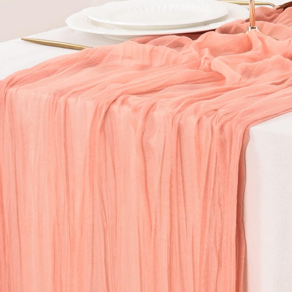Camino de Mesa Socomi 120 inch, Gasa Boho Rústica, Perfecto para Eventos