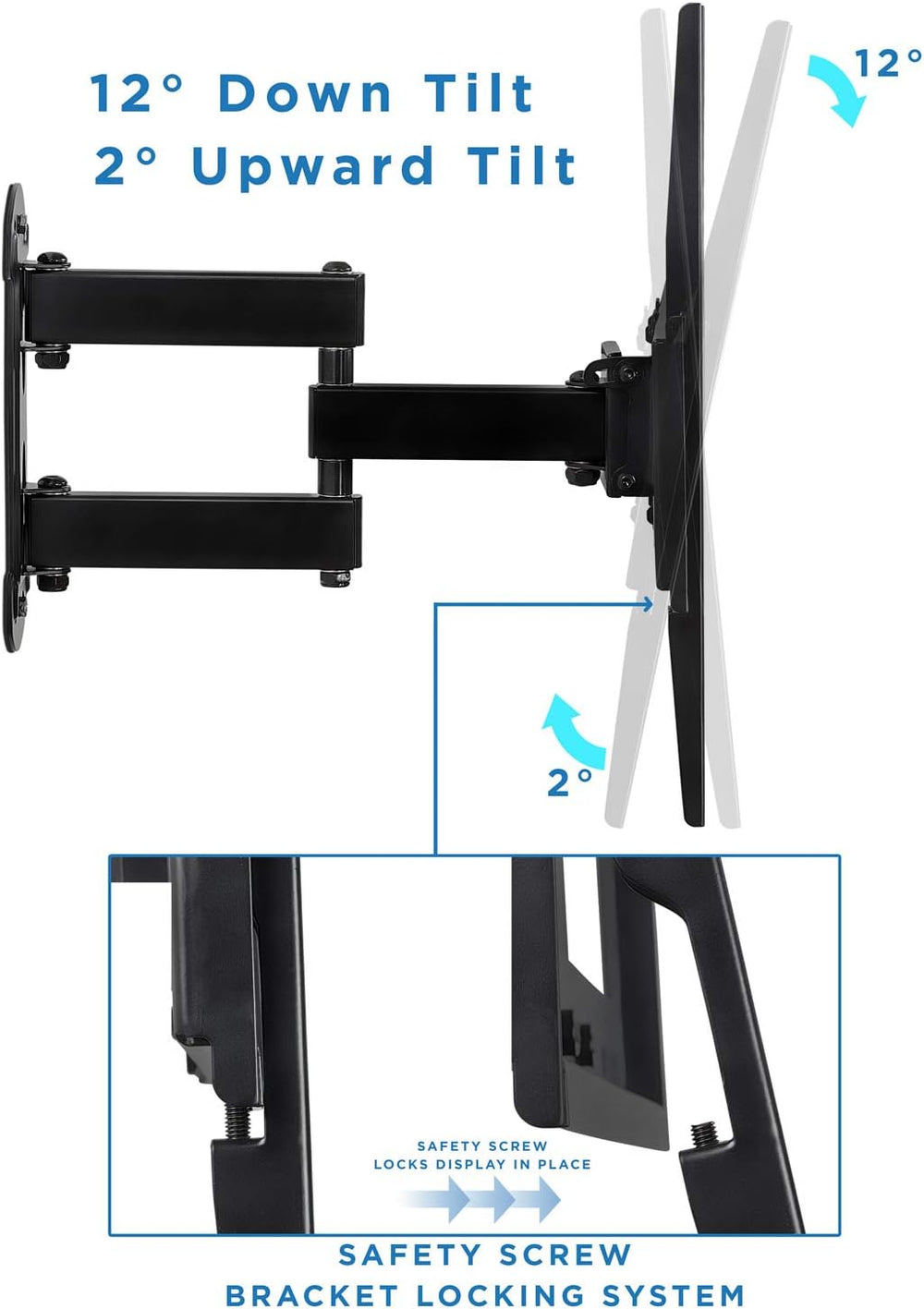 Soporte de esquina para TV de movimiento completo con VESA