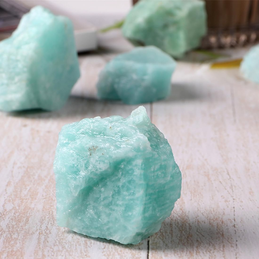 Cristales de Amazonita Crudos, Piedras Naturales para Sanación