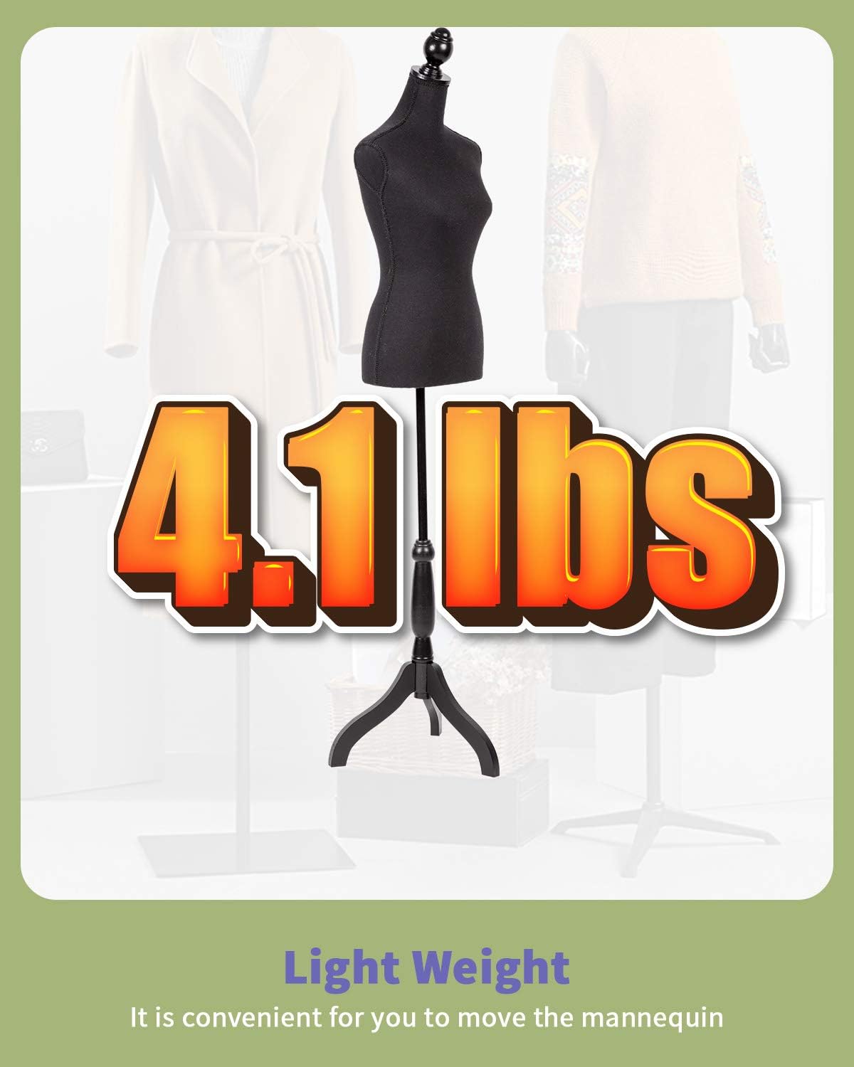 Torso Maniquí Ajustable 59-67 Pulgadas Tripode Modelo Mujer