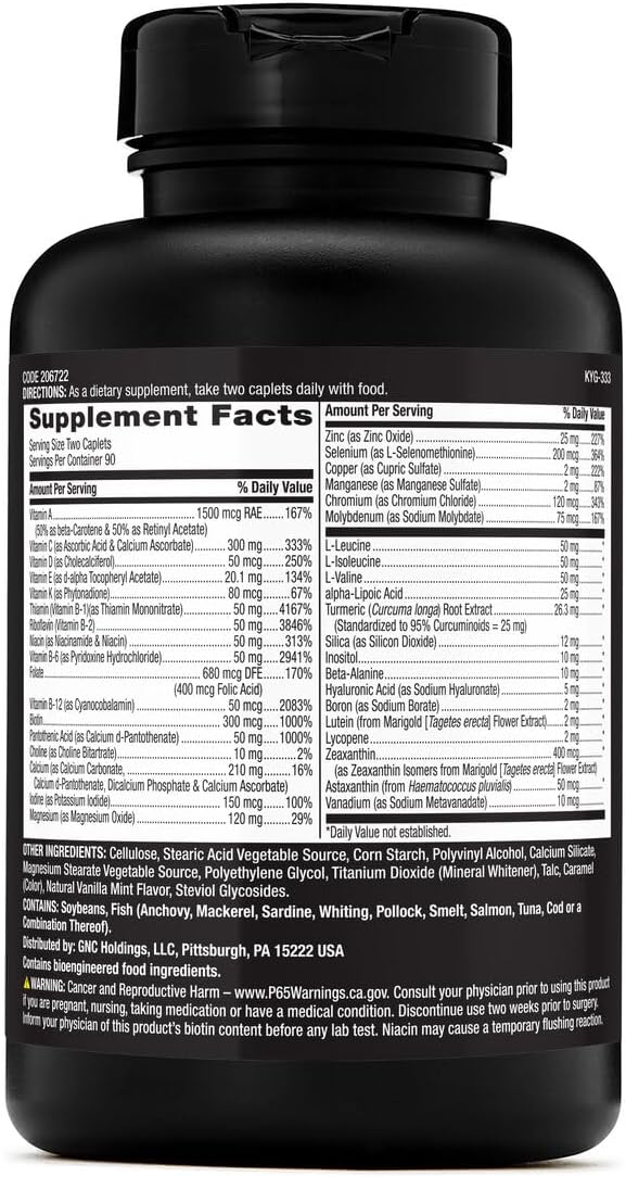 Suplemento GNC Mega Men Sport Multivitamin Performance 180 u