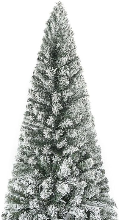 Árbol de Navidad artificial esbelto con luces, modelo 7.5ft