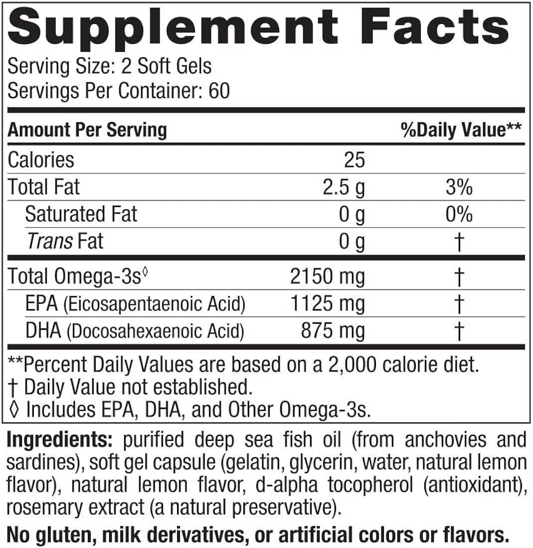 Suplemento Nordic Naturals Ultimate Omega 2X 2,150 mg 120und