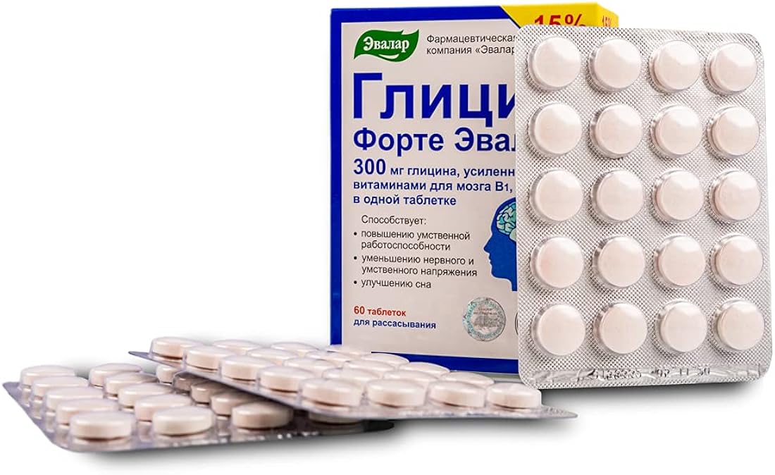 Suplemento Glycine Forte Evalar 60 unidades